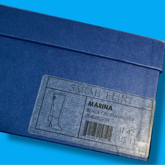 NWT Sarah Flint ‘Marina 85’ Boot in “Black Crosta Suede Leather” Size 11 - Picture 3 of 16